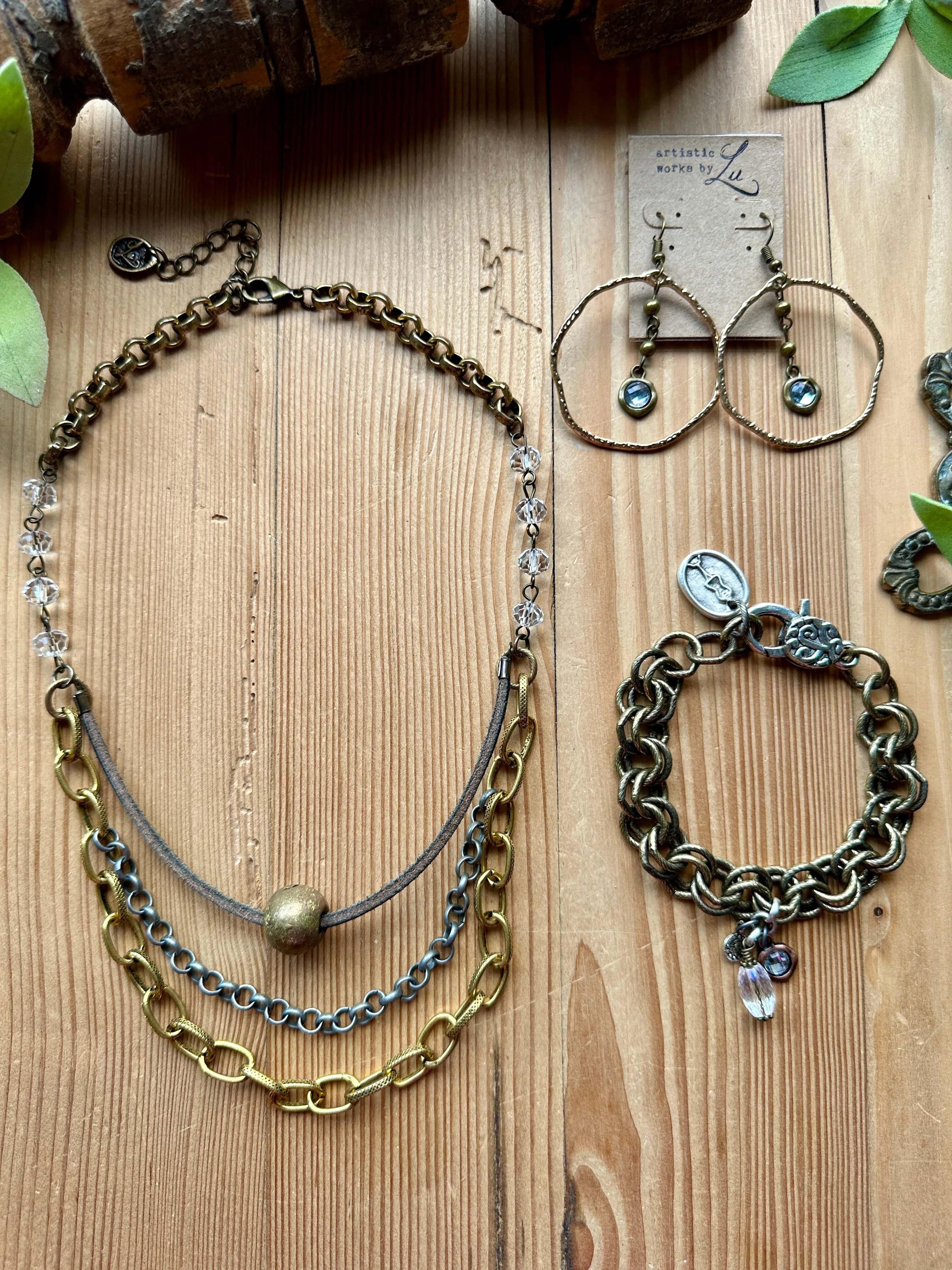 Urban Metal Short Triple Necklace