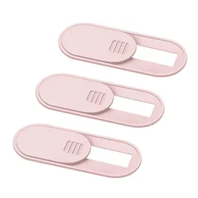 Webcam Camera Cover Slide 0.028-Inch Ultra-Thin Webcam Cover Blocker, Protect Your Visual Privacy and Security (Pink - 3 Pack)