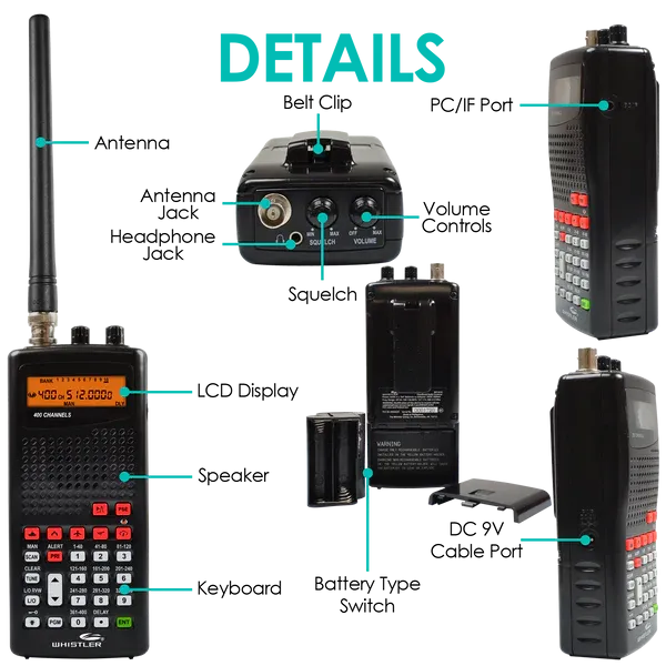 Whistler WS1010 Analog Handheld Scanner