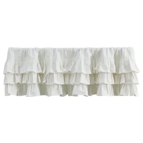 White Ruffled Valance