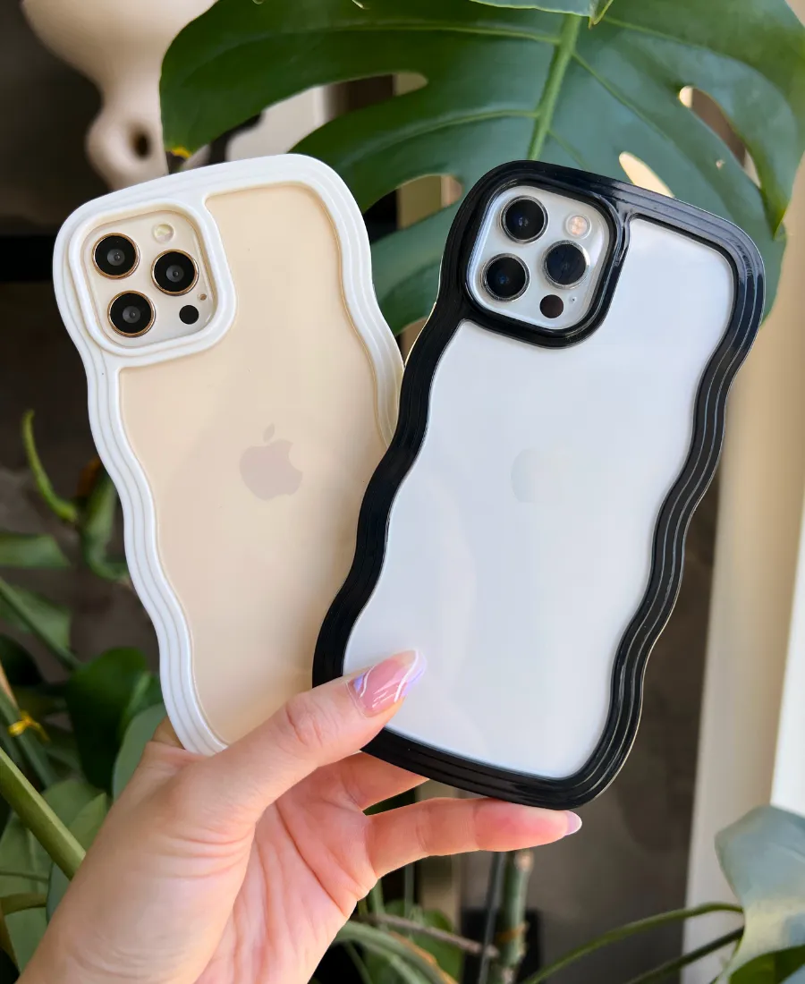 White Wavy Phone Case