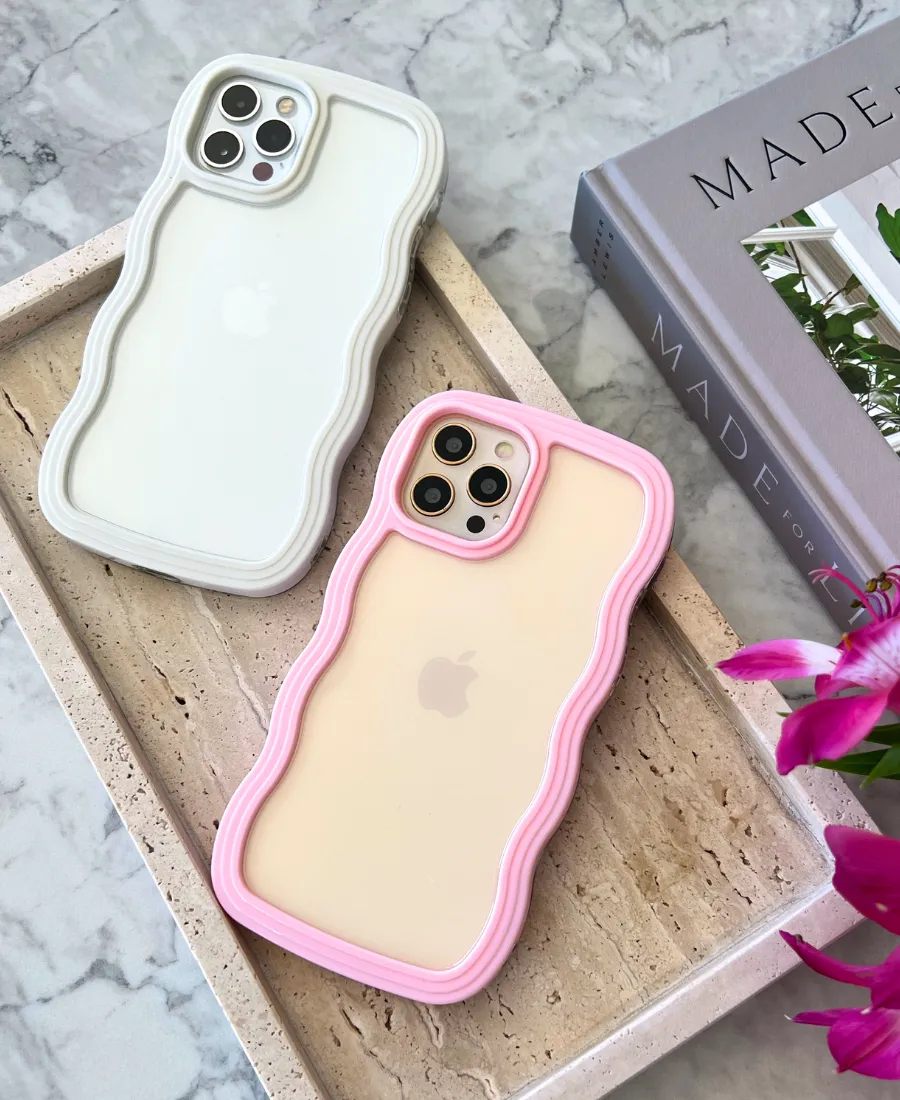 White Wavy Phone Case