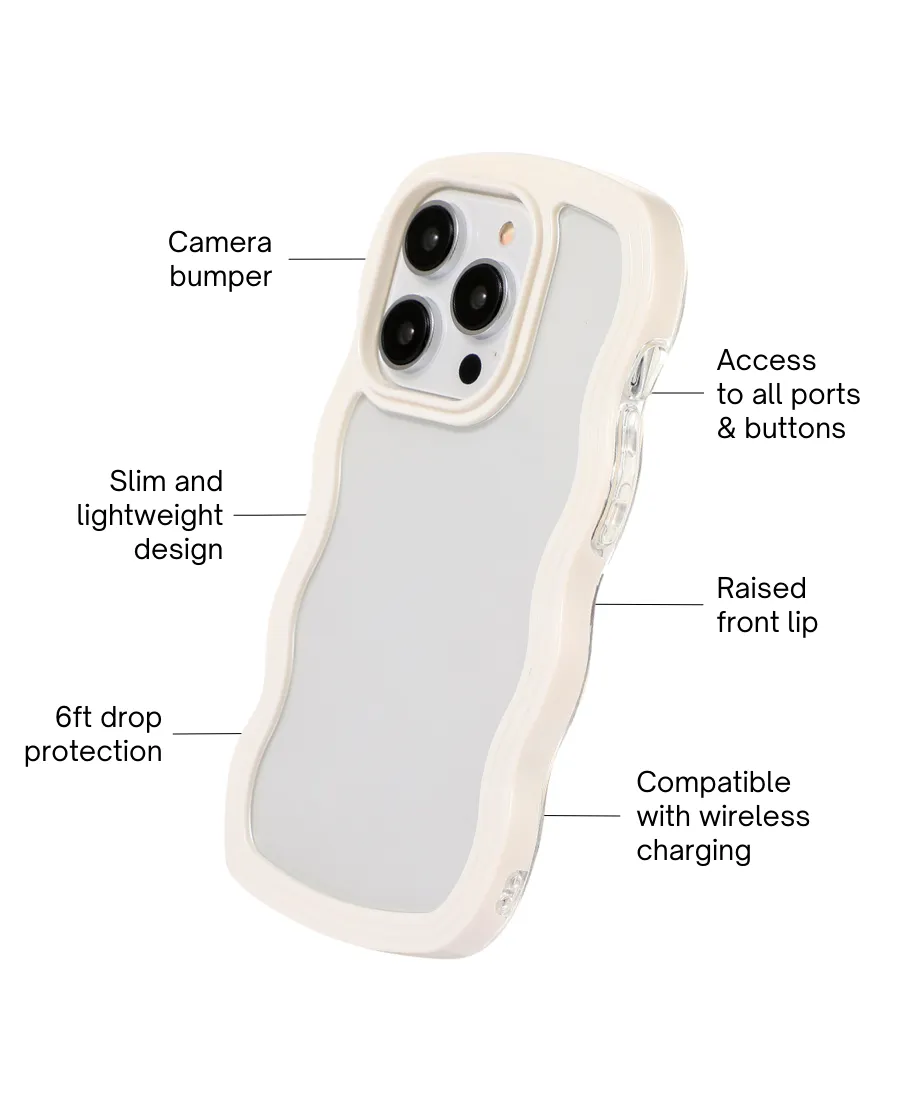 White Wavy Phone Case