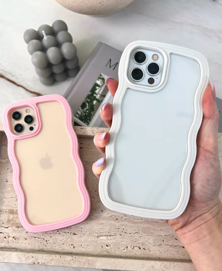 White Wavy Phone Case